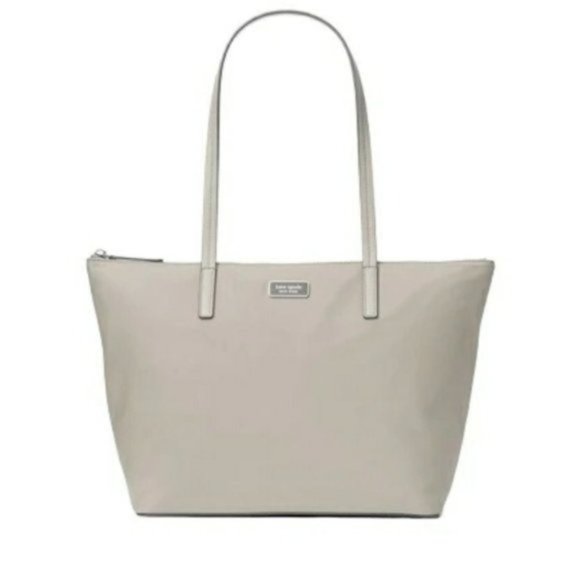 kate spade Bags Kate Spade Hayden Nylon Top Zip Tote In Neutral New